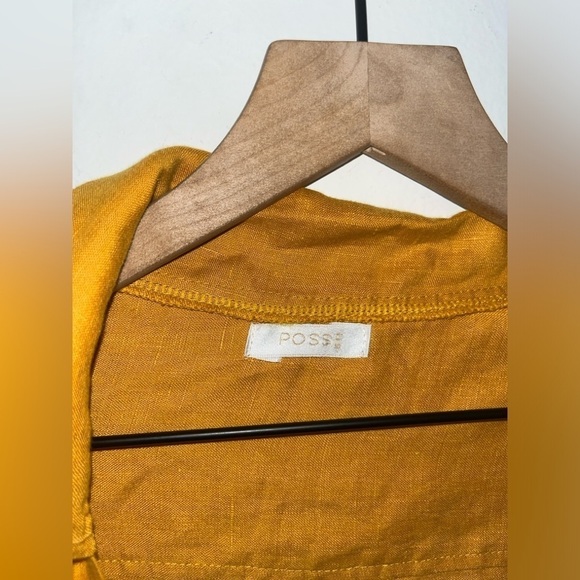 POSSE 100% Linen Golden Yellow One Size Coverup - Picture 2 of 7